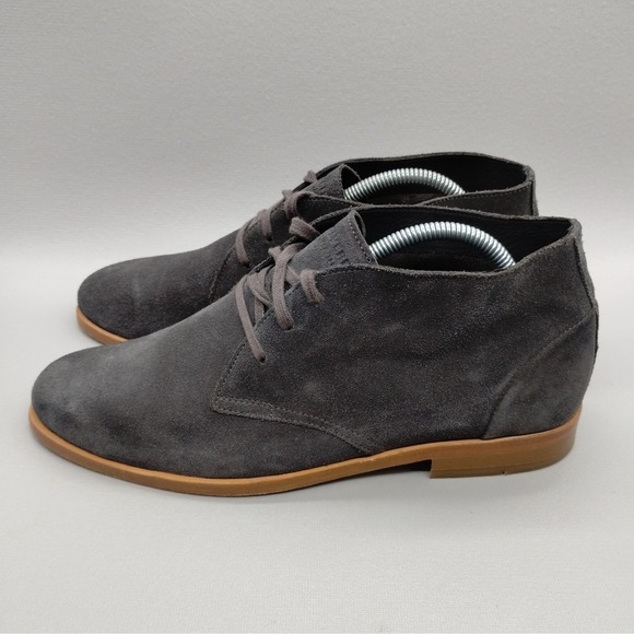 Wolverine Men's Dark Grey Suede Chukka Boots Shoes Size 8.5‎ Made in Portugal
